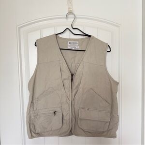 Columbia Women Fossil Tan Elkhorn Outdoor Fishing‎ Utility Hunting Large Vest
